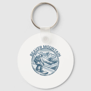 Porte-clés Beaver Mountain Utah Snowboard Snowboard