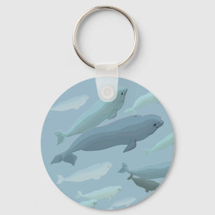 Porte-clés Bébé Beluga baleine Porte - clé baleine cadeaux d'