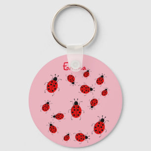 Porte-clés Bébé et enfants, coccinelles, personnalisées