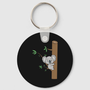 Porte-clés Bébé koala mignon grimpant à un eucalyptus