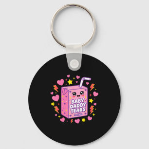 Porte-clés Bébé papa larmes kawaii boîte de jus mignon drôle