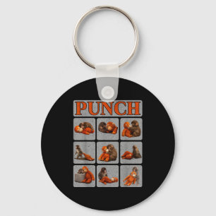 Porte-clés Bébé singe mignon nommé punch shirt punch monkeyCu