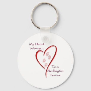 Porte-clés Bedlington Terrier Heart Belongs
