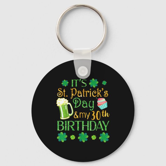 Porte-clés Beer Cake &amp; Shamrocks It's St Patrick Day &amp (Recto)