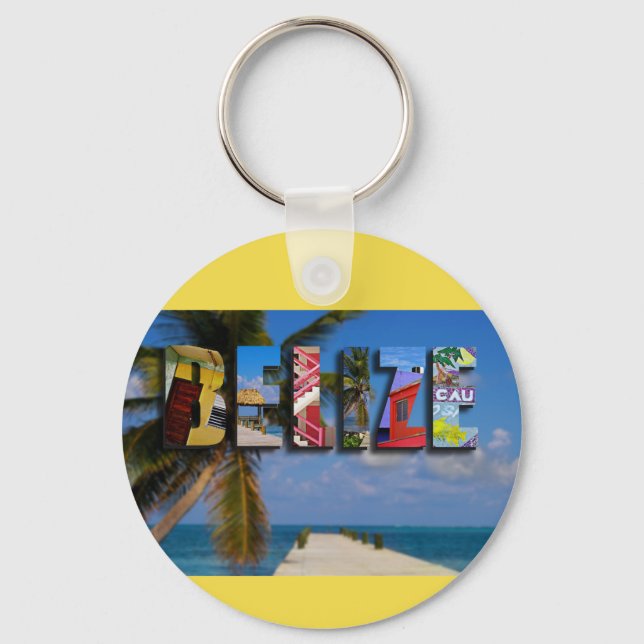 Porte-clés Belize Tropical Beach Travel Photos (Recto)