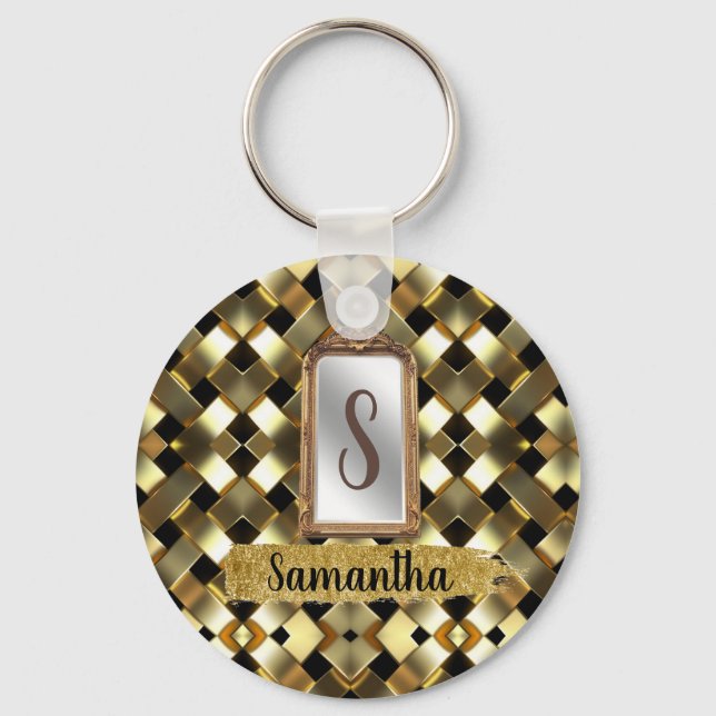 Porte-clés Belle Chic Girly Miroir Élégant cadeau Anniversair (Recto)