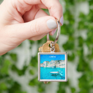 Porte-clés Belle Crète Grèce Ocean Peinture