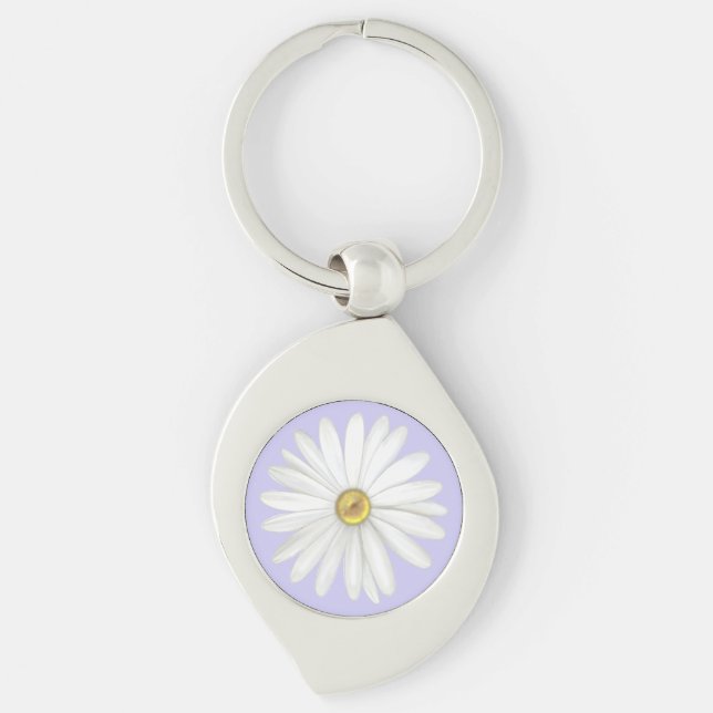 Porte-clés Belle Fleur de marguerite sur la fenêtre de lumièr (Devant)