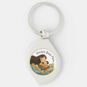 Porte-clés Belle illustration de Mère & Enfant Fête des mèr