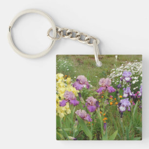 Porte-clés Belle Iris Fleur violet Fleur Photo