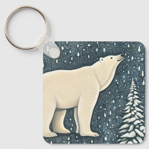 Porte-clés Belle Ours Polaire Artique
