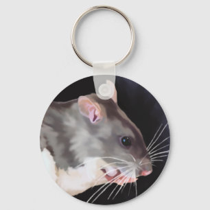 Porte-clés Belle peinture de rat