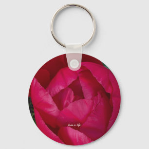 Porte-clés Belle Pierre rouge florissante