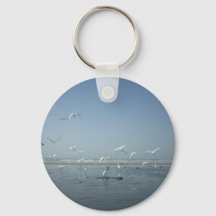 Porte-clés Belles grues volant au-dessus de l'eau Ballet de l