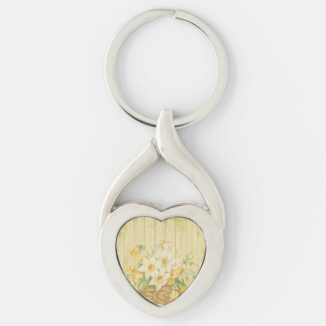 Porte-clés Belles jonquilles colorées personnalisées (Devant)