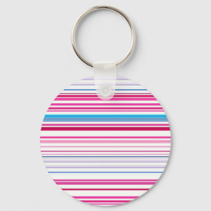 Porte-clés Belles rayures rose bleue