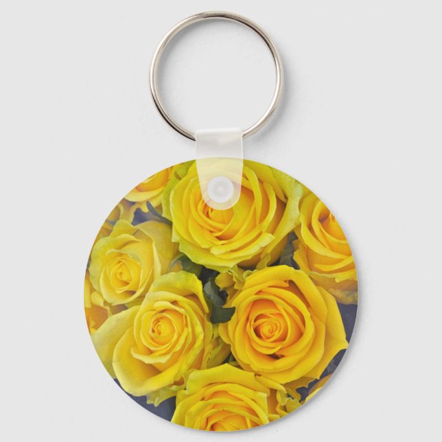Porte-clés Belles roses jaunes (Recto)