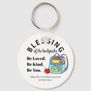 Porte-clés Bénédiction des sacs à dos Be Loved. Sois Gentil !