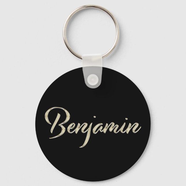 Porte-clés Benjamin Name whitegold Button (Recto)