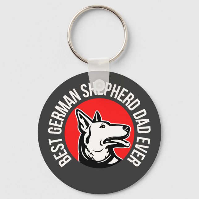 Porte-clés Berger allemand papa, Chien papa (Recto)