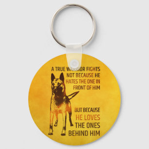 Porte-clés Berger belge - Malinois - véritable guerrier