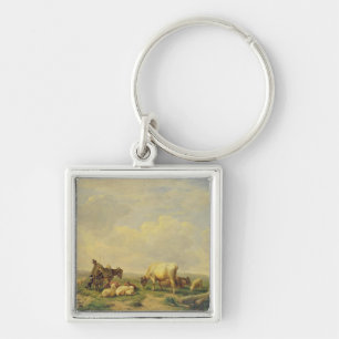 Porte-clés Berger et troupeau, c.1880