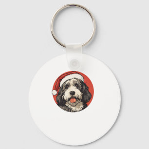Porte-clés Bernedoodle Chien Xmas Doodle Dood Jolie Noël Soit
