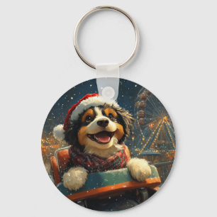 Porte-clés Bernedoodle Roller Dessous de verre Noël