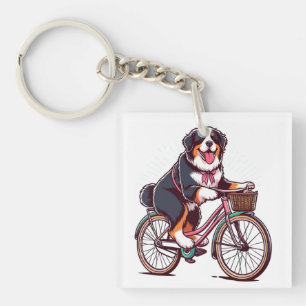 Porte-clés Bernese Dog Biker, croiseur bernois aventure vélo