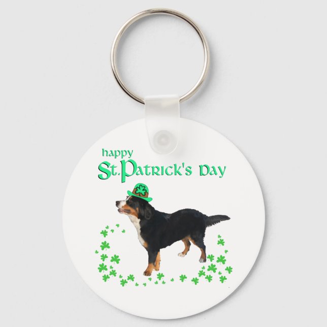 Porte-clés Bernese Mountain Dog Saint-Patrick (Recto)