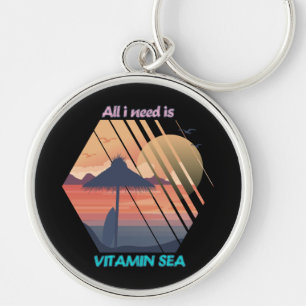Porte-clés Besoin de Vitamin Sea Sunset Beach Paysage