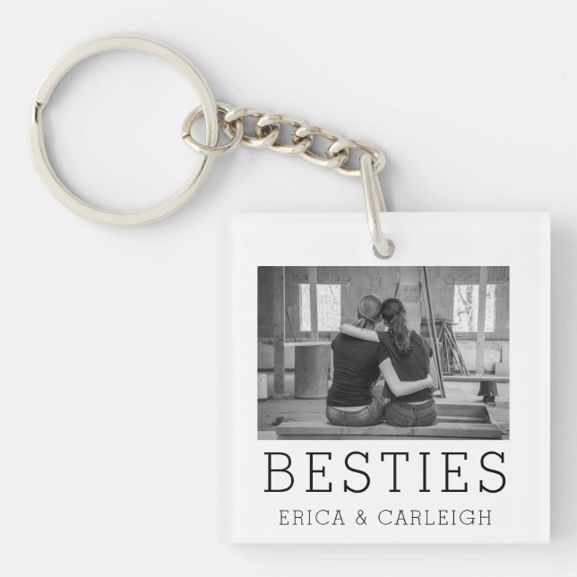 Porte-clés Besoins Meilleurs amis Photo personnalisée (Devant)