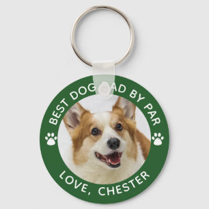 Porte-clés BEST CHIEN DAD BY PAR PAR Empreinte de patte Photo