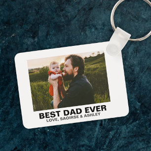 Porte-clés Best Dad Ever Unique Father's Day Custom Photo