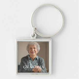 Porte-clés Best Ever Grandma Since 20XX Simple Elegant Photo