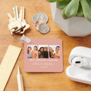 Porte-clés Best Friends Forever 3 Photo Collage Cadeau