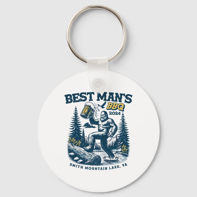 Porte-clés Best Man's Bbq Smith Mountain Lake Bigfoot (Recto)