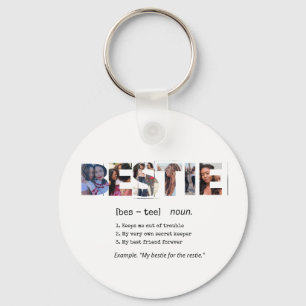 Porte-clés Bestie moderne BFF Best Friends Photo Collage mign