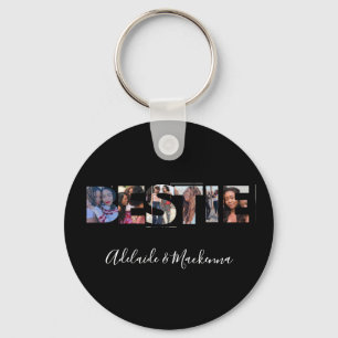 Porte-clés Bestie personnalisée BFF Best Friends Photo Collag