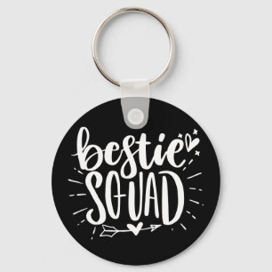 Porte-clés Bestie Squad BFF Best Friend Lettering Quote 
