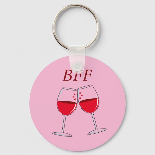 Porte-clés BFF Best Friends Forever Bouton Bouton Clé Cercle  (Recto)