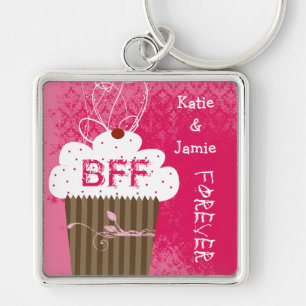 Porte-clés BFF Meilleur Porte - clé de Cupcake pour les amis