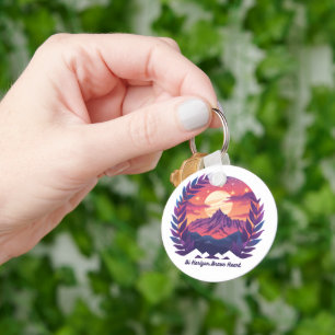 Porte-clés Bi Horizon Brave Heart LGBTQ Camping Bisexuel
