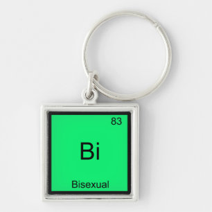 Porte-clés Bi - Symbole de l'élément de chimie bisexuel Funny
