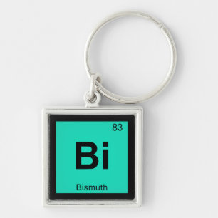 Porte-clés Bi - Symbole de tableau périodique de la chimie du