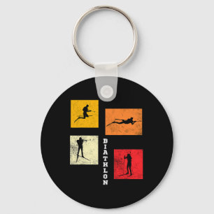 Porte-clés Biathlon Ski de fond Biathlète Hiver Spo