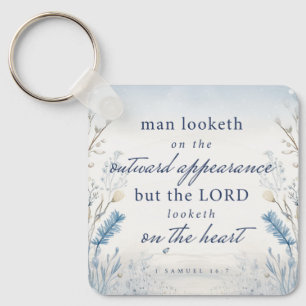 Porte-clés Bible Verse 1 Samuel 16:7 Porte - clé aquarelle