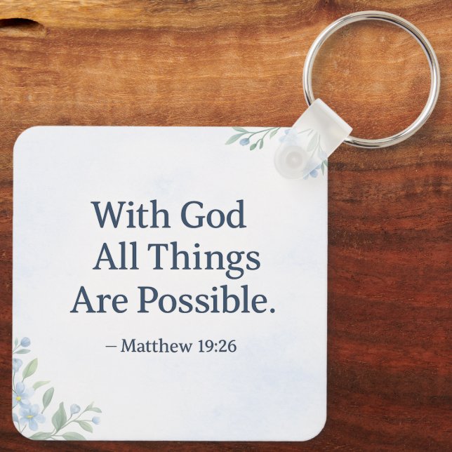 Porte-clés Bible Verse Keychain He Restores My Soul (Verso)