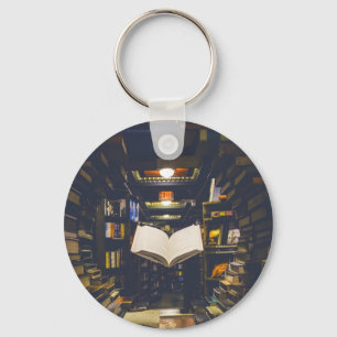 Porte-clés Bibliothèque Livres étagères Ouvrir livre Lire