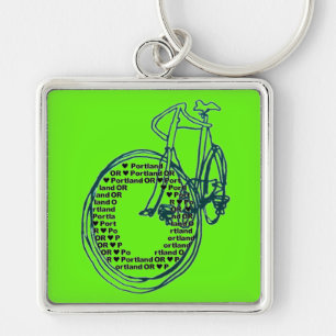 Porte-clés bicyclette de Portland Cœur d'amour